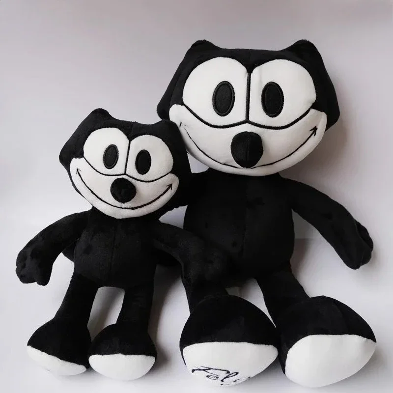 

30-45cm Retro Felix Cat Plush Toy Cartoon Black Cat Cute Cartoon Pillow Sofa Cushion Office Pillow Doll Brithday Christmas Gift