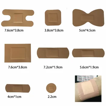 Tirita médica antibacterias, primeros auxilios, yeso impermeable para heridas, kits de emergencia, botiquín de primeros auxilios para viajes en casa, 100 Uds.