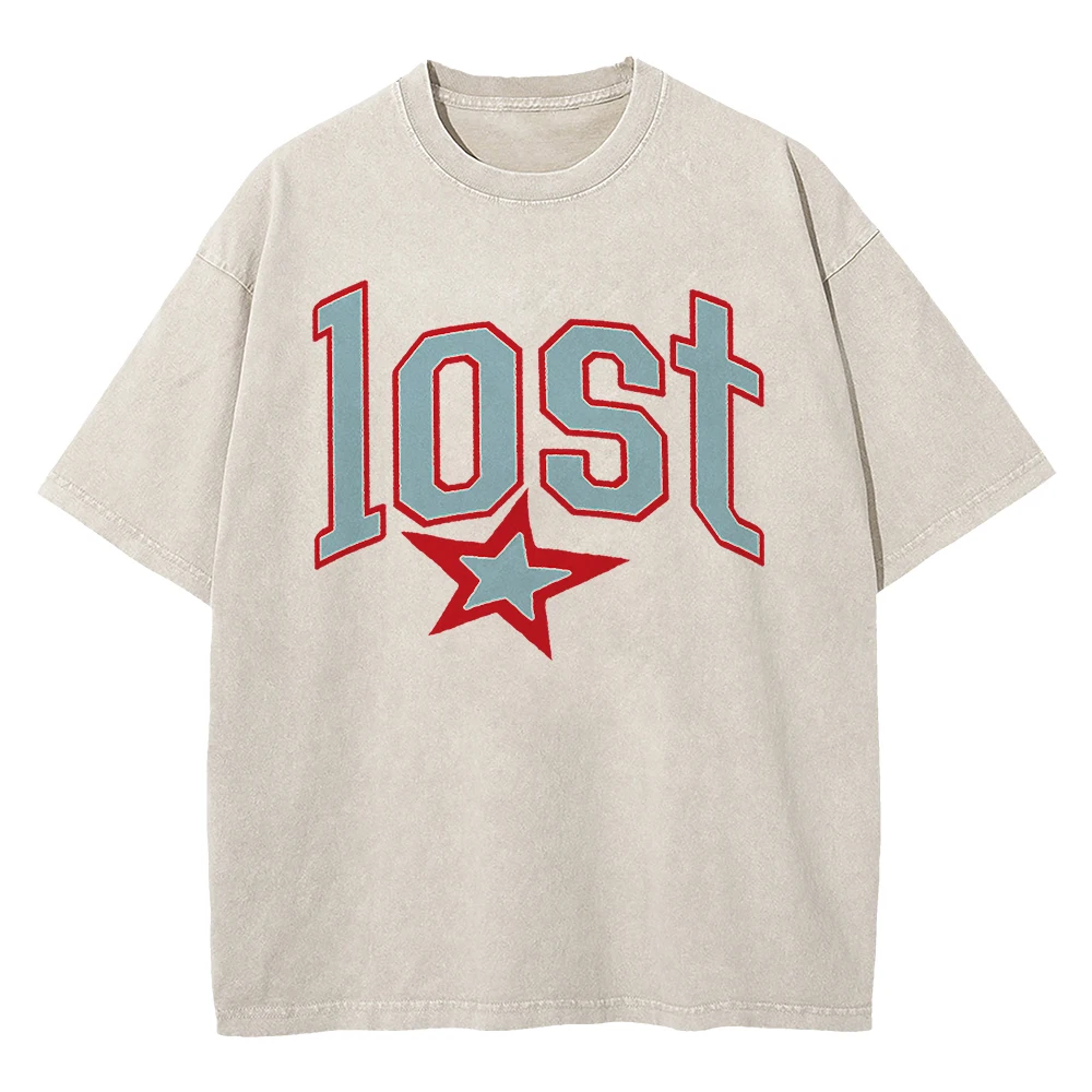 تي شيرت قطن 100% Mgk 2025 ألبوم جديد ملابس أمريكانا المفقودة موضة الرجال/النساء تي شيرت عتيق قطع علوية معدنية كبيرة الحجم #2