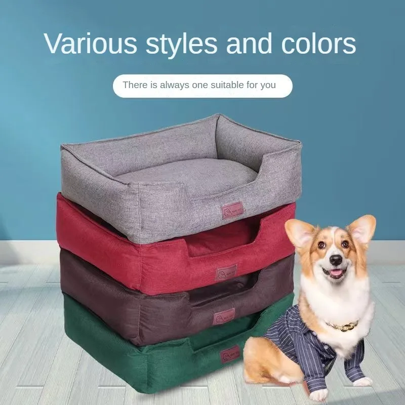 Dog Kennel Winter Warm Removable and Washable Dog Mat Winter Winter Thickened Small Dog Corgi Teddy Sleeping Mat