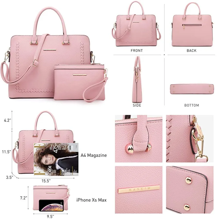

Dasein Laptop Bag for Women 14 Inch Computer Shoulder Bag Large Capacity Messenger Bag Business Office Professional Work Tote