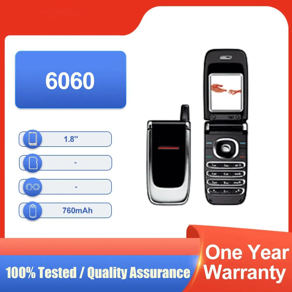 لوحة مفاتيح أصلية غير مقفلة 6060 بشريحة واحدة GSM 900/1800 بلوتوث 760 مللي أمبير في الساعة للهاتف المحمول متعددة اللغات مصنوعة في فنلندا
