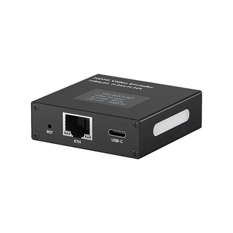 

Multimedia HD Video Encoder Portable Live Streaming HD 1080P60 RTSP RTMP H265 Broadcast