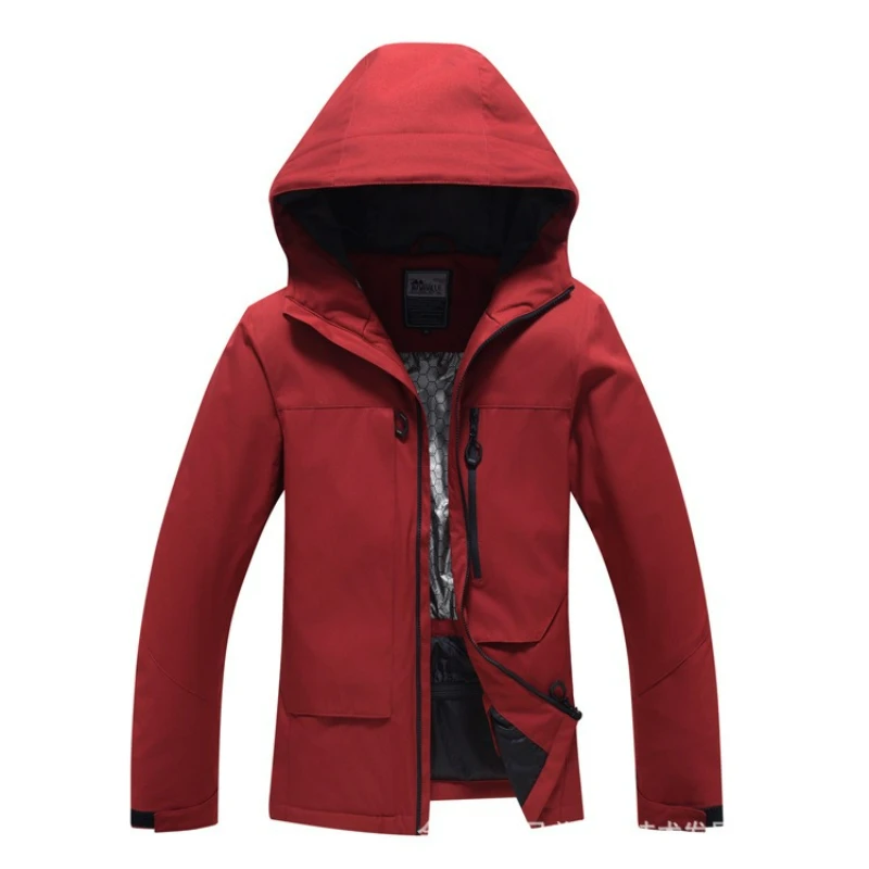 

Windproof Wear Resistant Hooded Ski Suit Men Women Winter Outdoor Single Double Board Breathable Thickened Warm Skiing Coat Tops