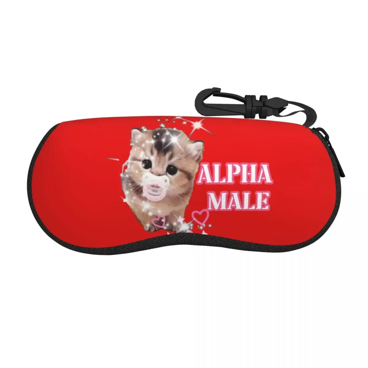 Custom  Male Cute Kitten Meme Eyeglass Glasses Case Women Men Soft Sunglasses Protective Pouch