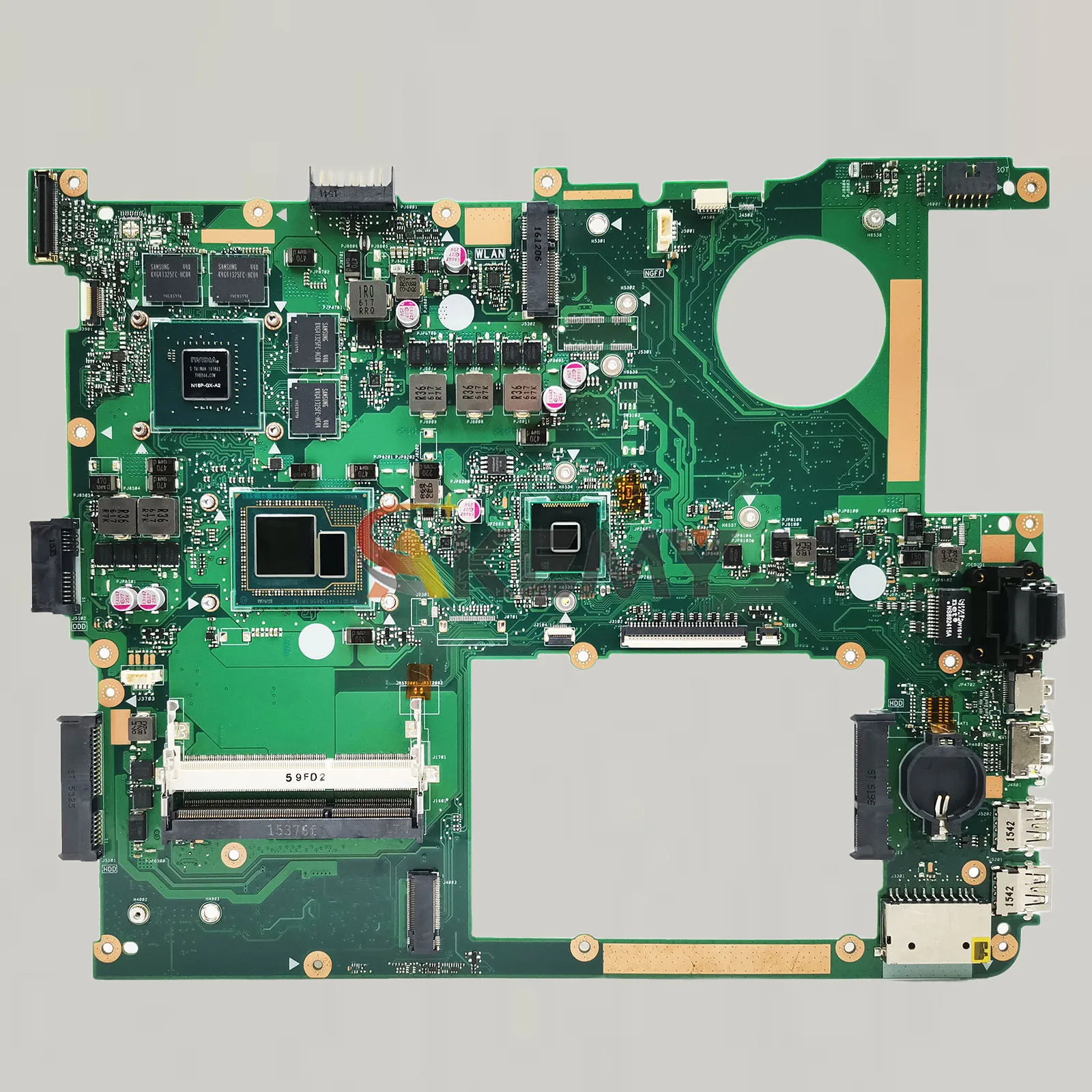 เมนบอร์ดแล็ปท็อป N751JK สำหรับ ASUS Vivobook N751J N751JX N751JK เมนบอร์ดโน้ตบุ๊ก พร้อม CPU i3 i5 i7 ผ่านการทดสอบ 100% จัดส่งเร็ว