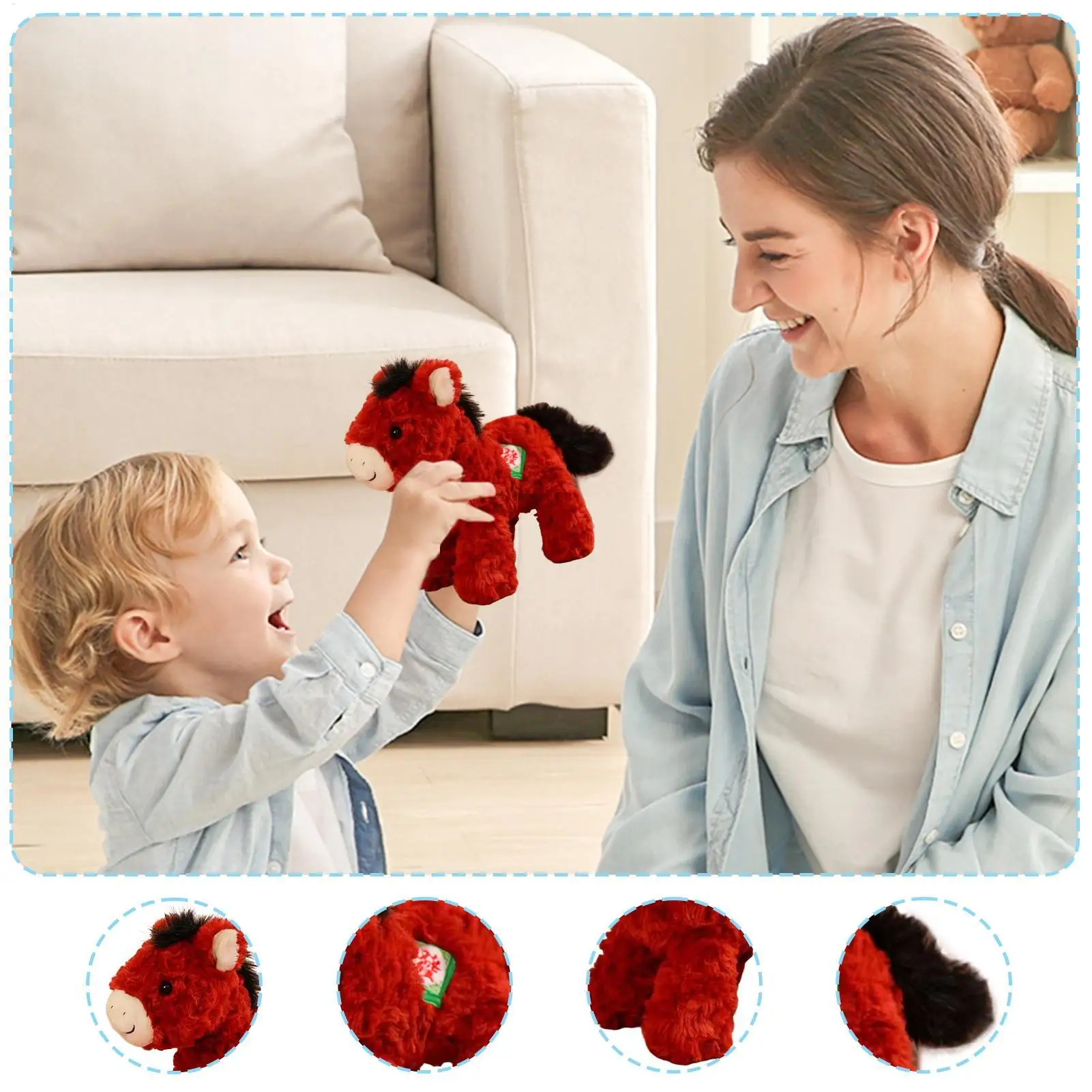 سنة الحصان المحشوة الحيوان لينة ألعاب كرتونية 2026 دمية سنة الحصان للأطفال المراهقين الكبار جامعي غرفة نوم الدراسة #3