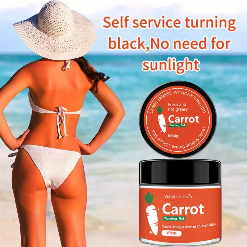 جل دباغة الجزر، خالي من الكحول، خفيف وسهل الاستخدام، نكهة الجزر الطازجة، مناسب للاستخدام اليومي في جميع أنحاء البشرة، يغميق لون بني فاتح، هدية مثالية، لا يتطلب أشعة الشمس