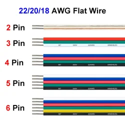 2 3 4 5 6 Pin LED Extension Cable 22 20 18 AWG 5m 10m Flexible Electrical Wires For 5050 RGB RGBW LED Strip SM JST Connector