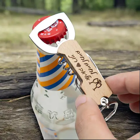60pcs Beer/Wine Bottle Opener Personalized Portable Bottle Opener Keychain Wedding Gifts Party Private Logo Customized Wholesale