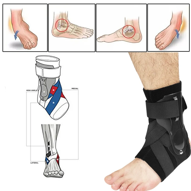 Ankle Support Brace Elastic Compression Sleeve Sport Relief Pain Foot Stabilizer Foot Guard For Running Fitness Walking 1pcs