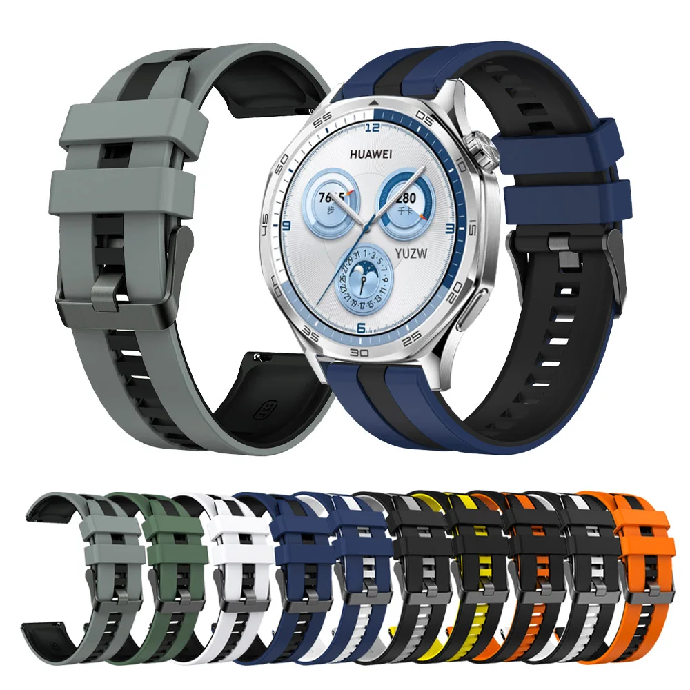 Sport Silicone Strap For HUAWEI WATCH GT 5 Pro 46mm Band GT 5 4 3 2 46 42mm WATCH 4 32 Pro Watchband 20 22mm Bracelet Watchband