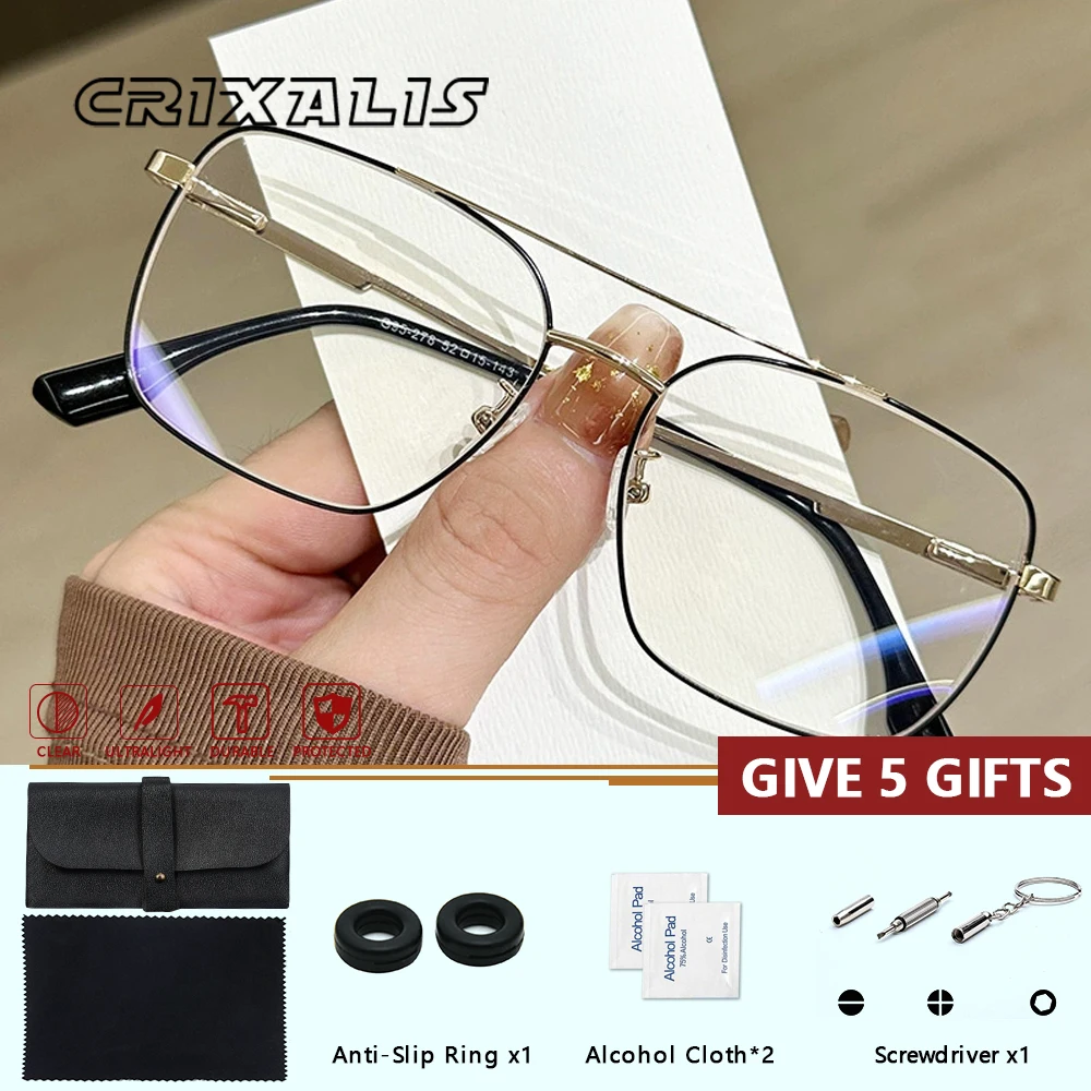 

CRIXALIS женские модные металлические очки полнокадровые очки для чтения женские оптические линзы с рецептом квадратные очки по рецепту