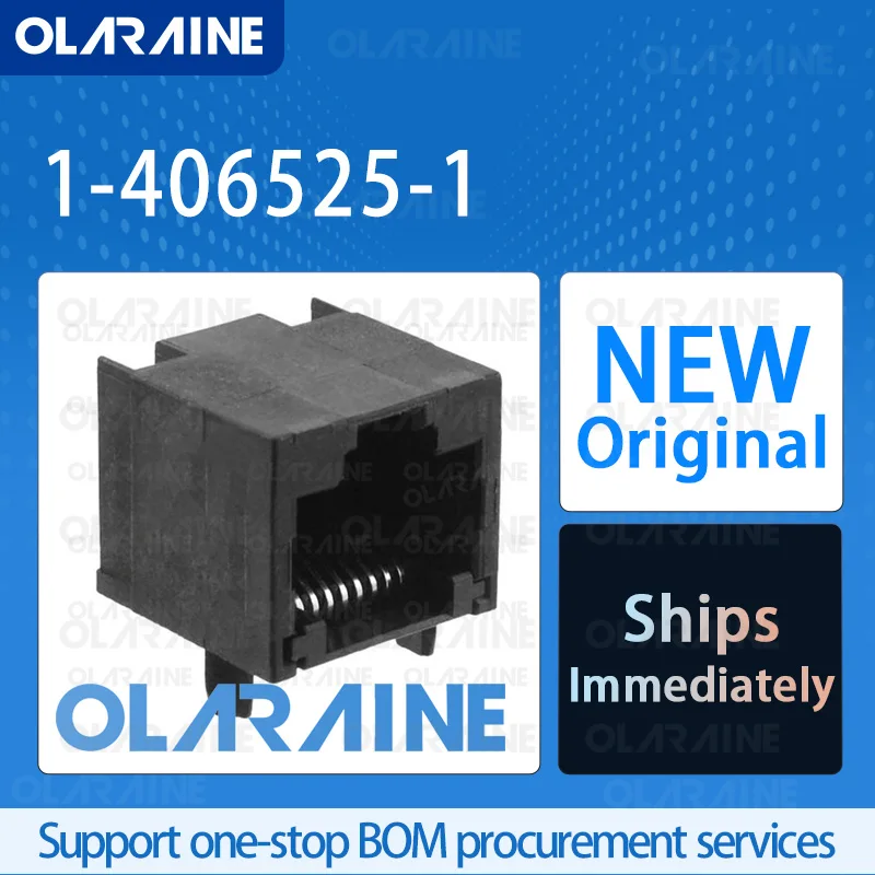 

10/50/100Pcs 1-406525-1 100% brand new and original IC chip Modular/Ethernet connectors RJ45 1.5 A