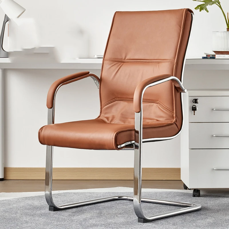 

Office Seat Comfortable Chair Sedentary Conference Leather Bow Home Computer Chair Simple Chaises De Bureau Office Furniture