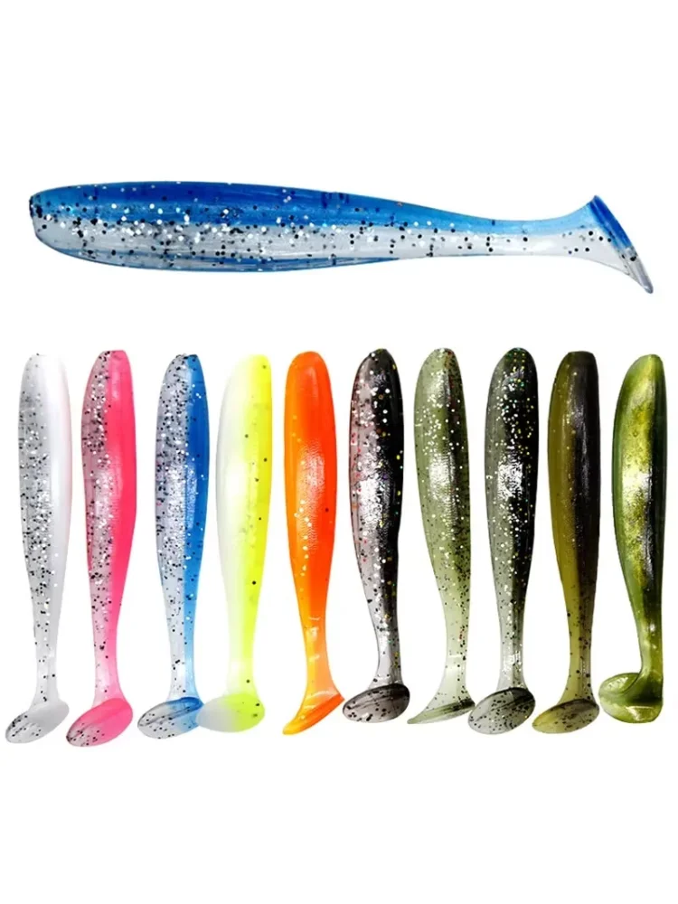 10Pcs/Bag 70mm 90mm 120mm Swim Bait Lure Soft Plastics 2 Inch Saltwater Paddle Tail Swimbait