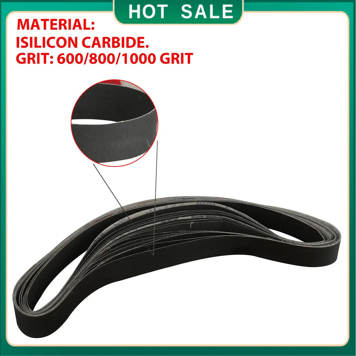 

My Home 15PCS 1 Inch X 30 Inch 600/800/1000 Grit Sanding Belts Grinding Polishing Aluminum Oxide