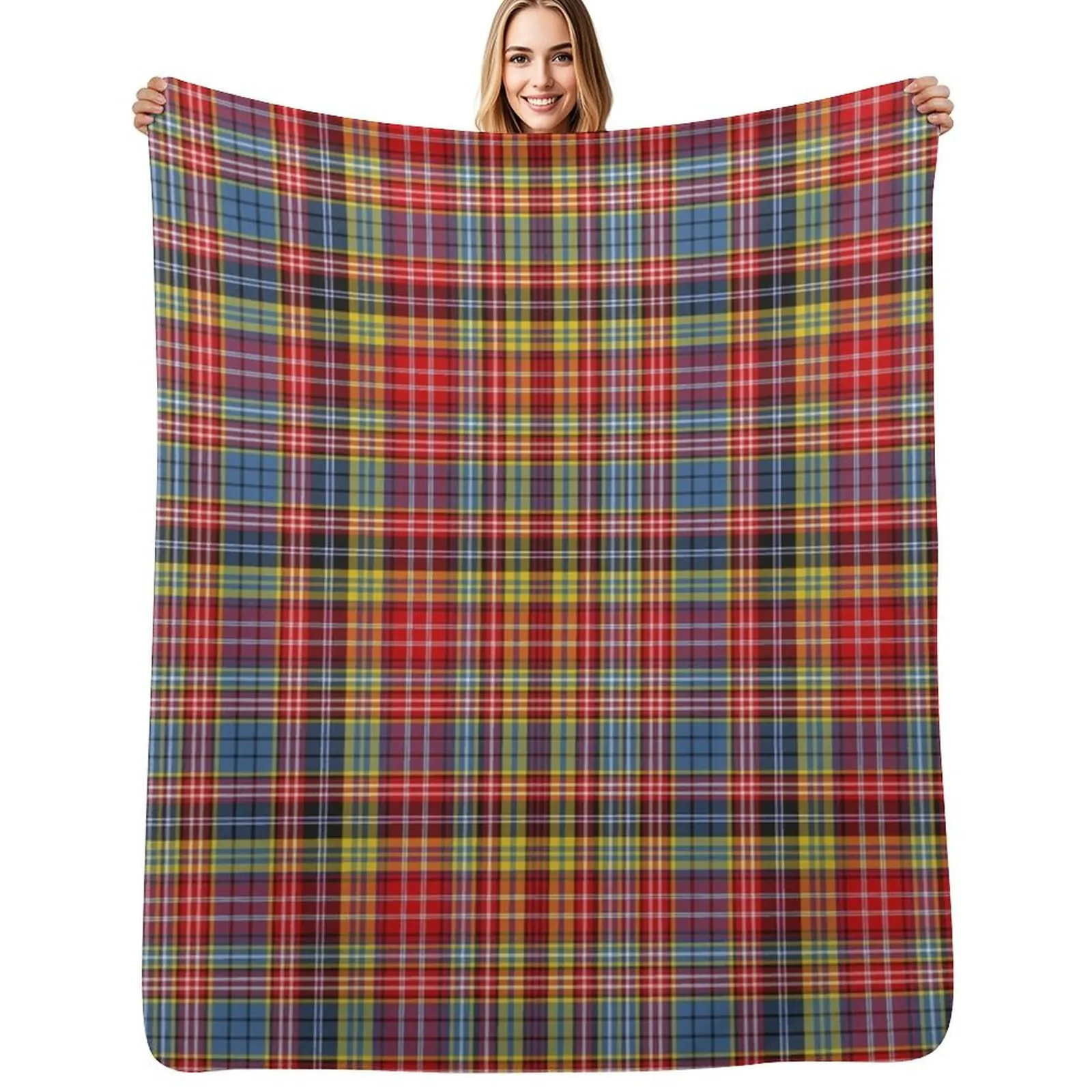 

Ogilvie Of Airlie Ancient Tartan Throw Blanket Warm Napping Blanket for Office Couch Bed