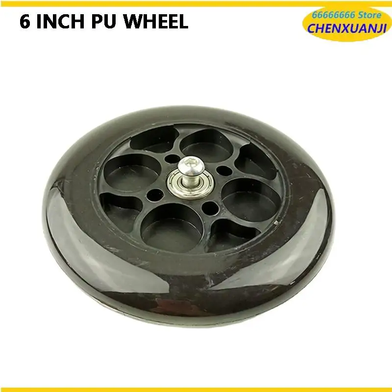 Perfect fit for small electric scooters: 6-inch 140mm solid polyurethane wheels for the front or rear axle.