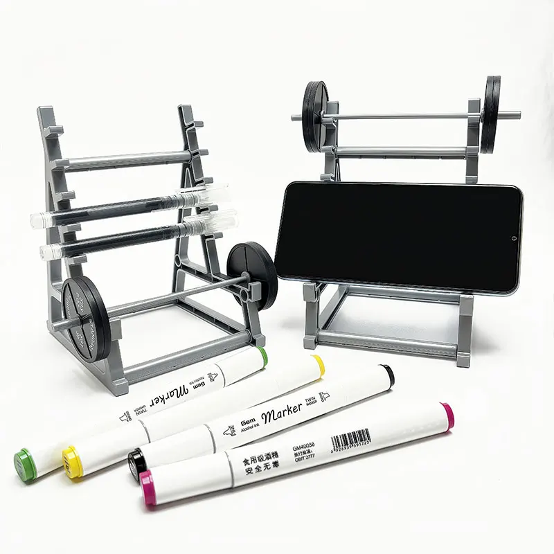 Barbell Design Desk Organizer For Pens Glasses, Smartphones Notebooks Mini Gym Equipment Office Decor Cool Stationery Gift