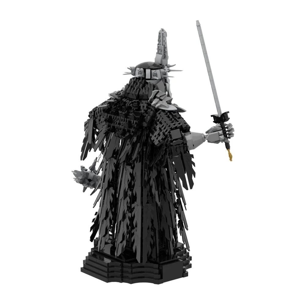 Gobricks-anillos MOC de película Witch-King of Angmar, modelo de ladrillos Ringwraith líder, montaje de bloques de construcción, juguetes para niños, regalos