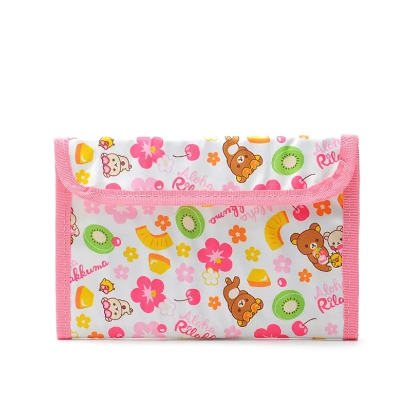 Rilakkuma tarjetero para niñas, monedero pequeño, organizador, carteras, bolsos para mujeres, nuevo