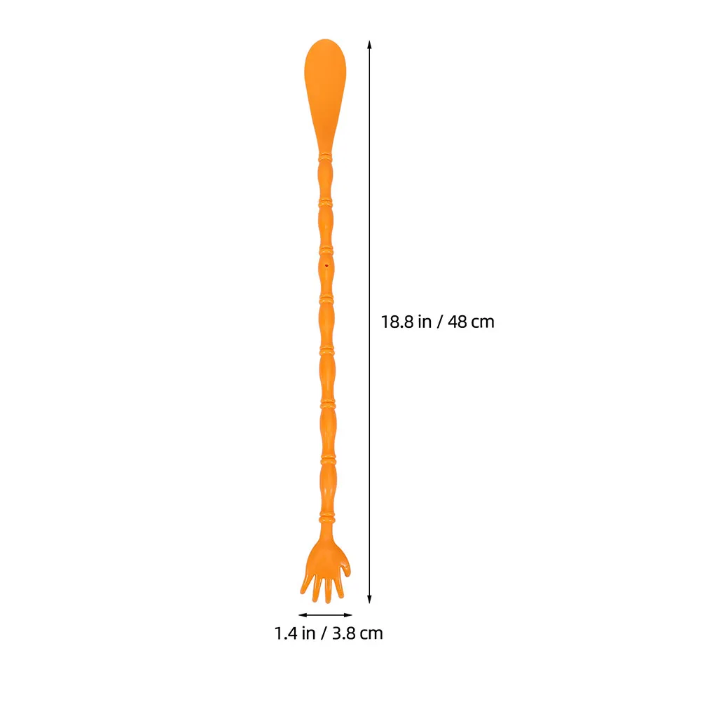 2Pcs Dual-Sided Long Handle Back Scratcher Shoehorn Plastic Back Massager Stick Portable Long Reach Shoe Helper for Men Women