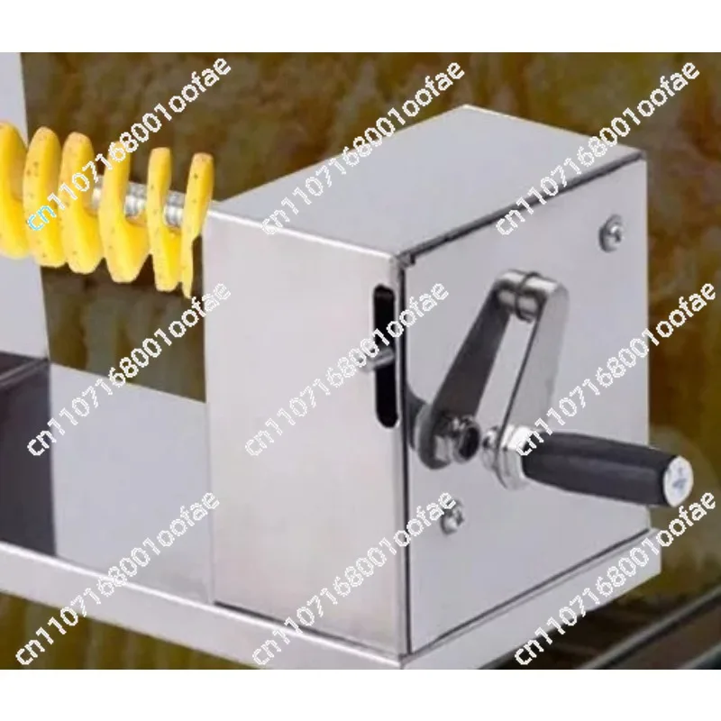 Thicken Stainless Steel Spiral Tornado Potato Cutter Kitchen Vegetable Fruit Chips Slicer Cutting Machine Manual Potato Chopper