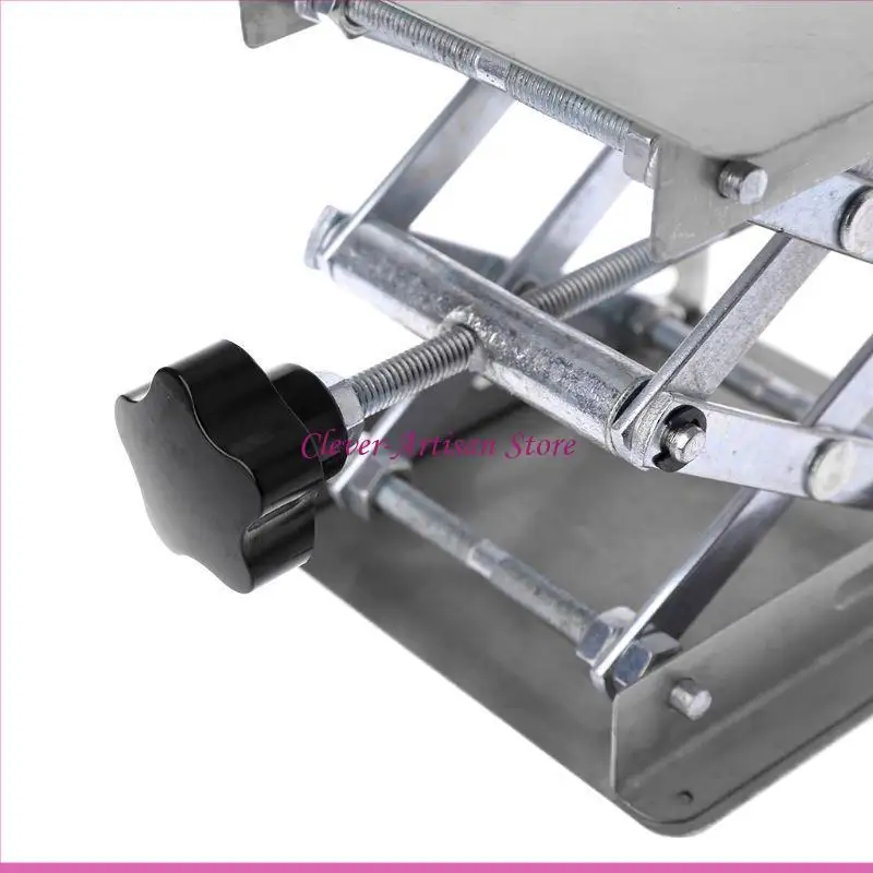 

E06B Lab Lift Tables Stainless Steel Laboratory Lifting Platform Stand Rack Scissor Lifter 100x100mm/4x4-inch