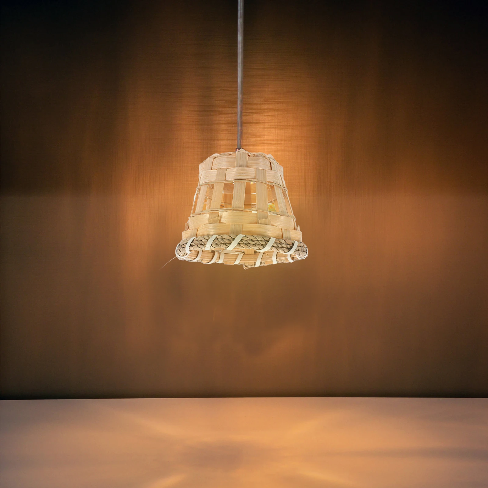 

4pcs Bamboo Lampshade Mini Woven Light Cover Handmade Decor DIY Weave Rustic Office Lighting