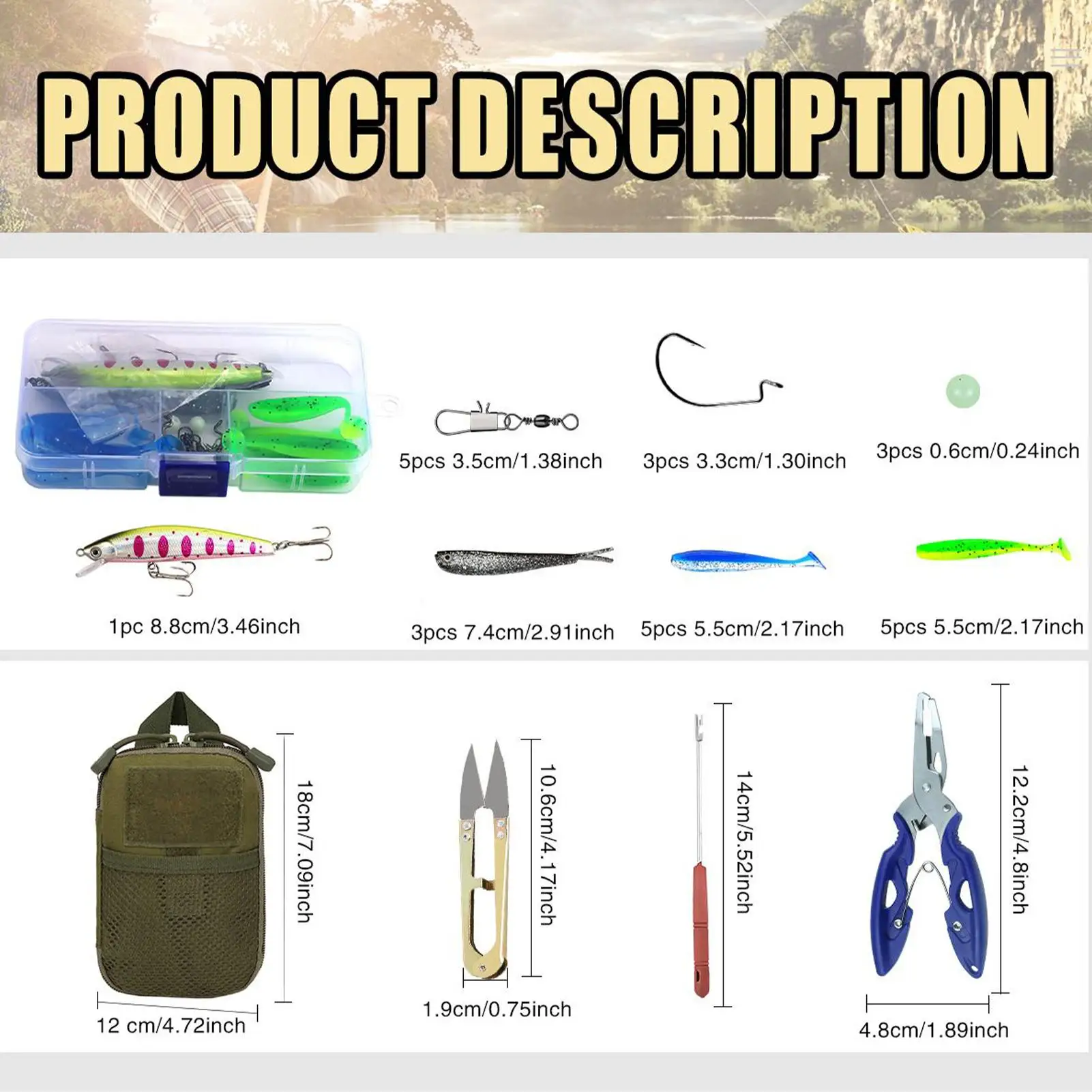 

Набор рыболовных приманок, рождественские аксессуары для рыбалки, комплект искусственных приманок для праздничного сезона, семейный ночной утренний кемпинг на открытом воздухе