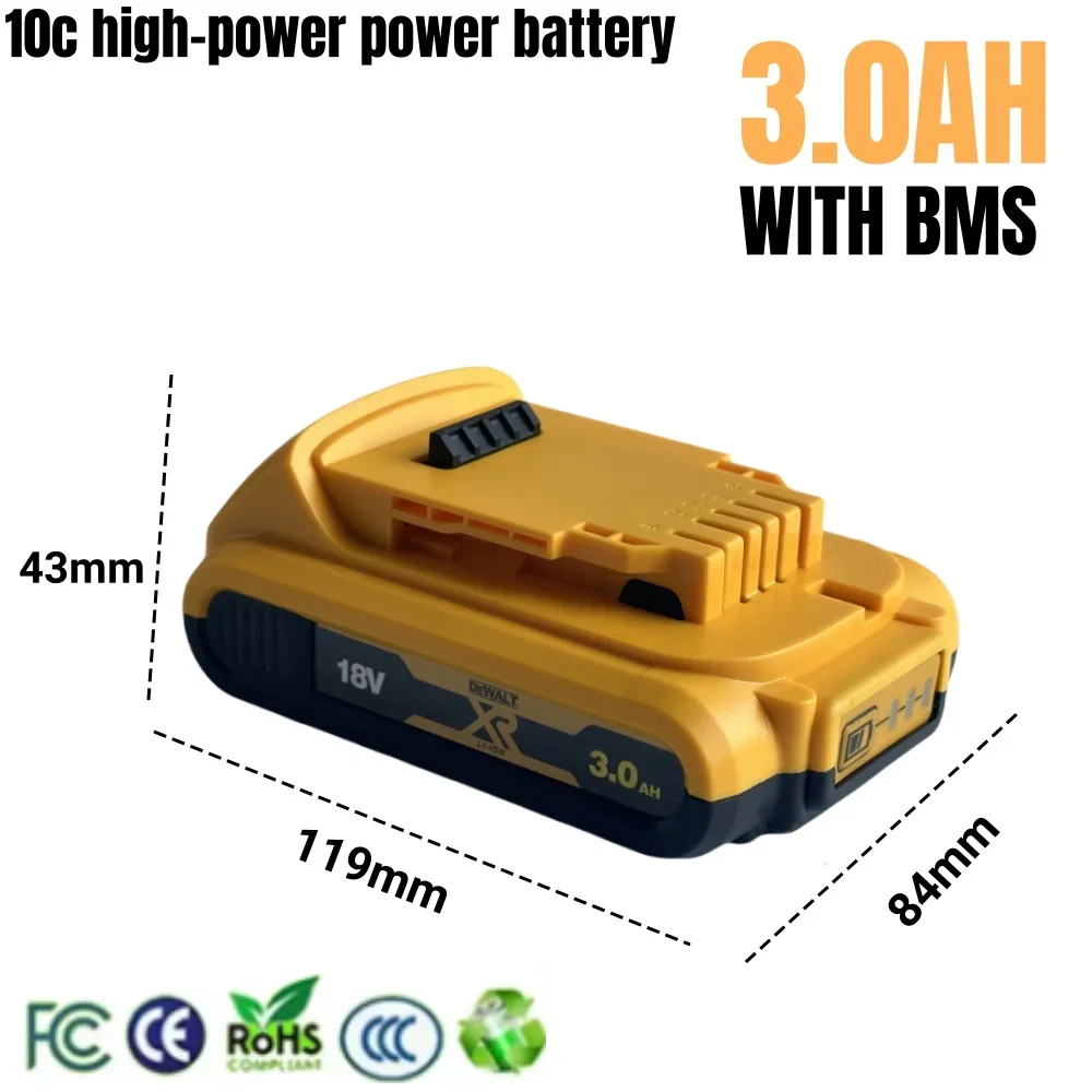 18V 3000mAh Dewalt DCB200 Power Tools Battery Rechargeable Electric Tool Lithium Batteries 20V 18V