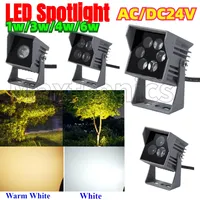DC/A24V LED Spotlight Square Tree Lights White/Warm White P66 Waterproof for 1w/3w/4w/6w IOutdoor Garden Lawn LED Flood Lamps