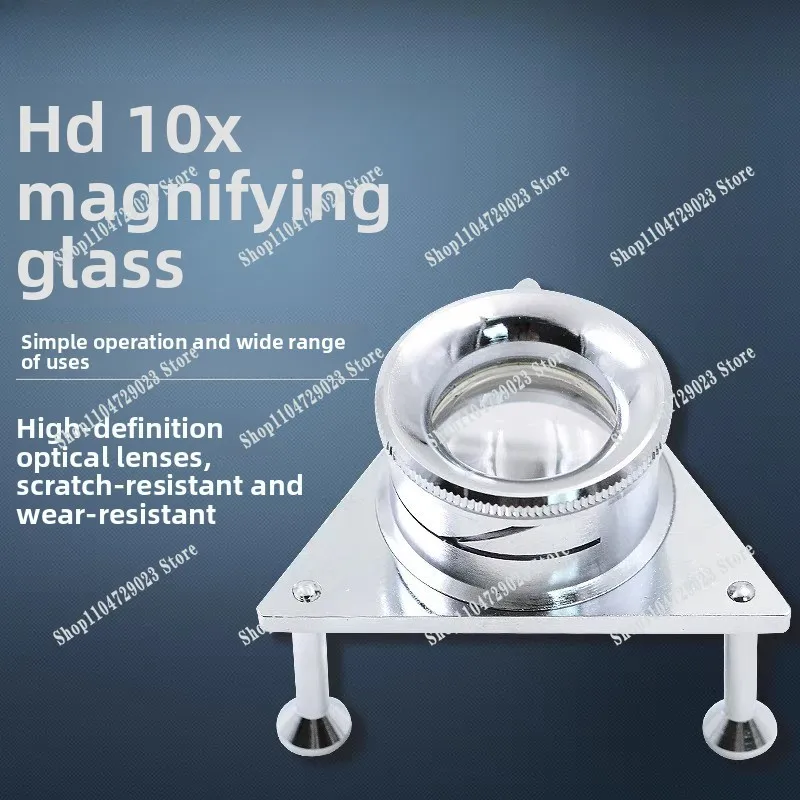 Factory direct high definition 10x magnifying glass triangle gemstone magnifying glass bracket
