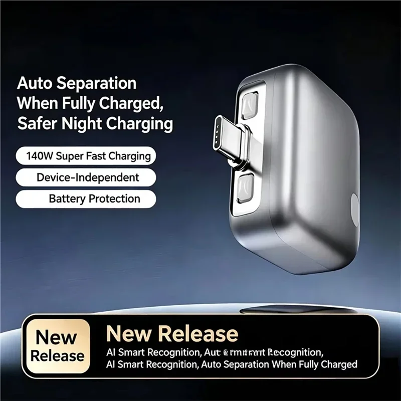 140W Intelligence Charger Full Charge Auto-Disconnect Charging Adapter Fast Charge Safety Separator Automatic For Type-C Devices