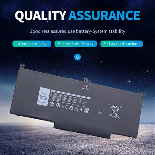 Imagen 2 del producto SOMI F3YGT batería del ordenador portátil para DELL Latitude 12 7000 7280 7480 DM3WC 0DM3WC 2X39G