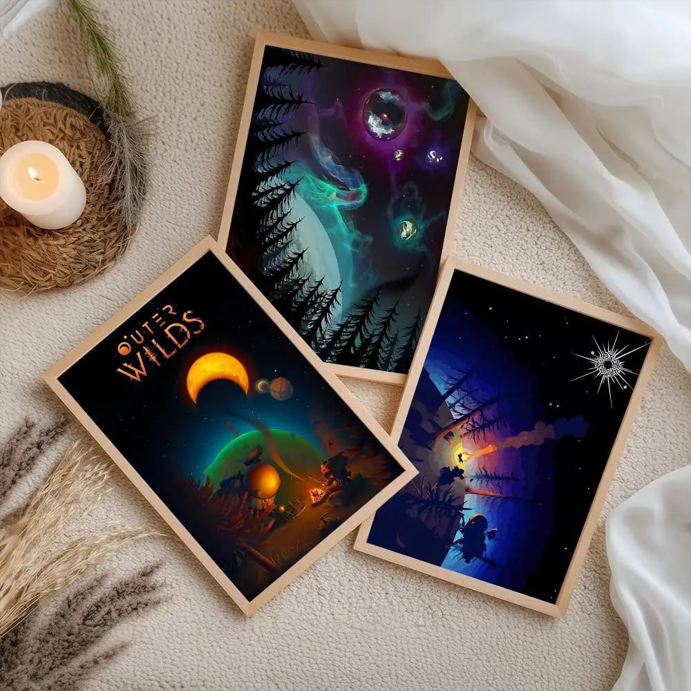 Game O-Outer Wilds Poster HD Home Wall Stickers House Hallway Living Room Bedroom Bar Office Decor Art Prints