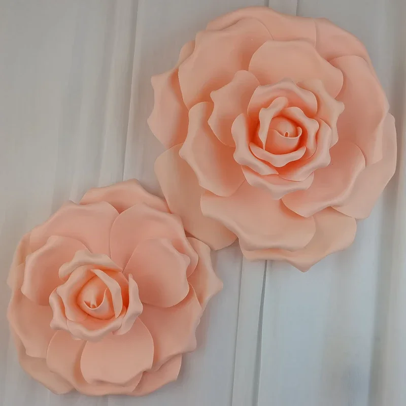 DIA 40CM Artificial PE Flower Flat Bottom Foam Flower Rose Wall Background Decoration Window Flower