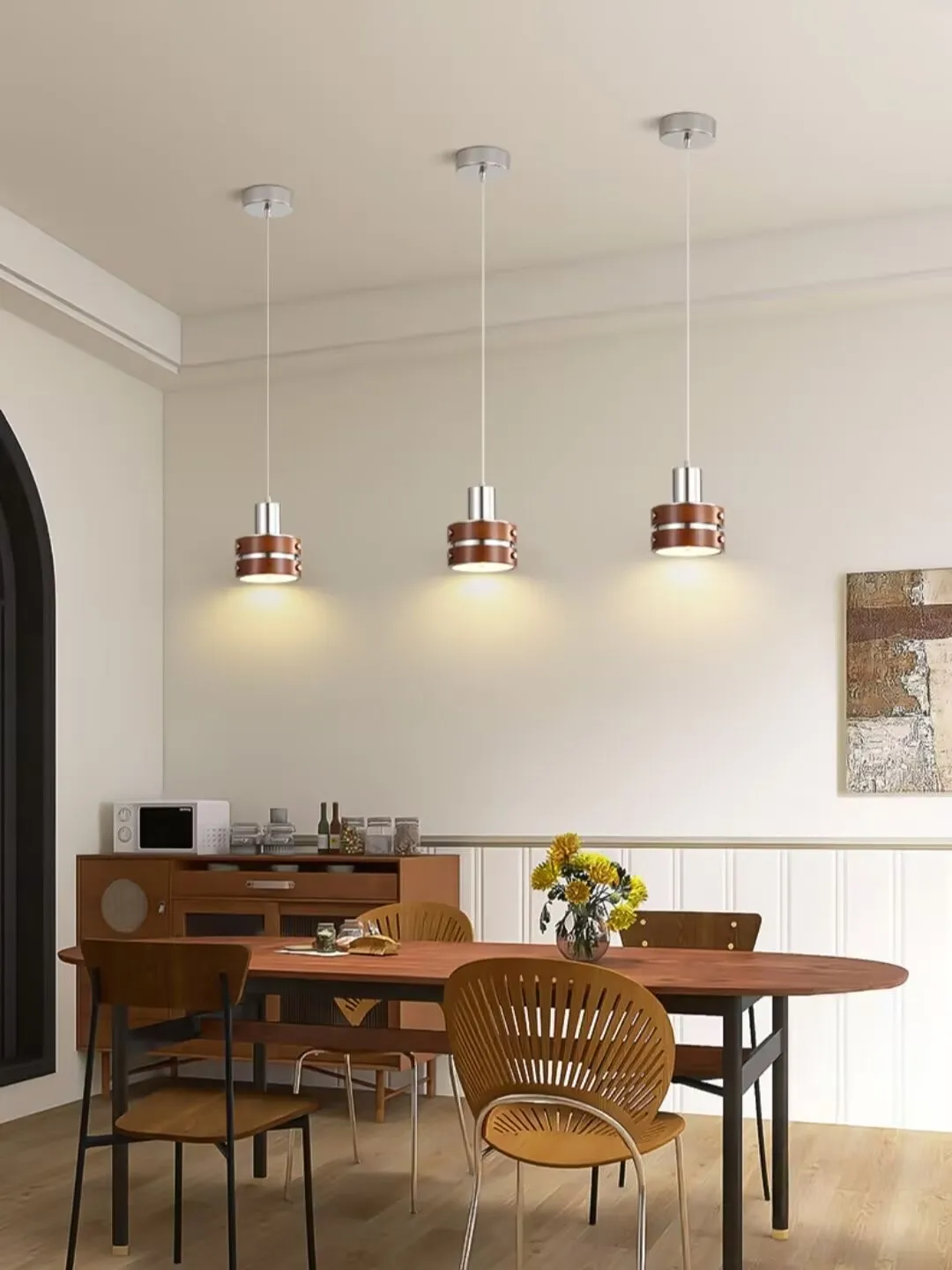 

Прикроватный вращающийся настенный светильник для спальни, потолочный светильник из орехового дерева, настенный светильник для чтения в гостиной в стиле ваби-саби из массива дерева под старину