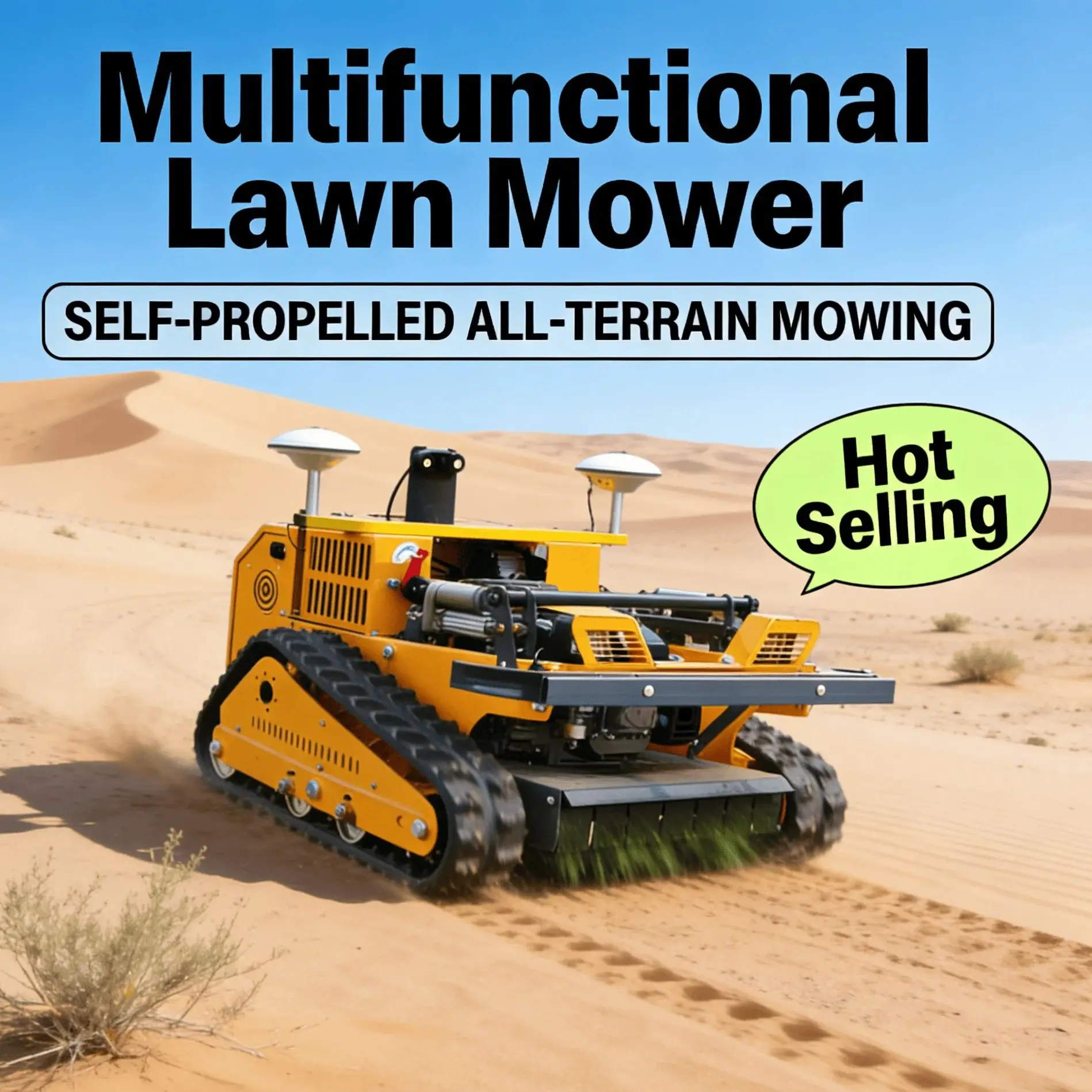 

Многофункциональные газонокосилки на гусеничном ходу с дистанционным управлением для ферм, с возможностью установки GPS и роторной косилки