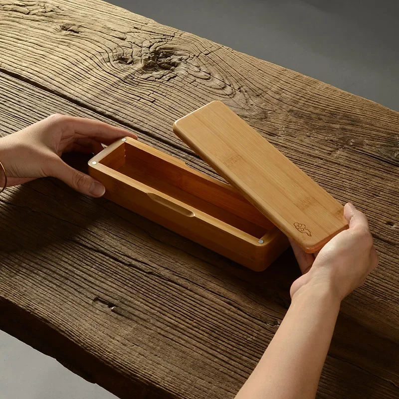 Kreatywny bambusowy długopis magnetyczny i pudełko na biżuterię - idealny prezent, rozwiązanie do przechowywania i organizowania