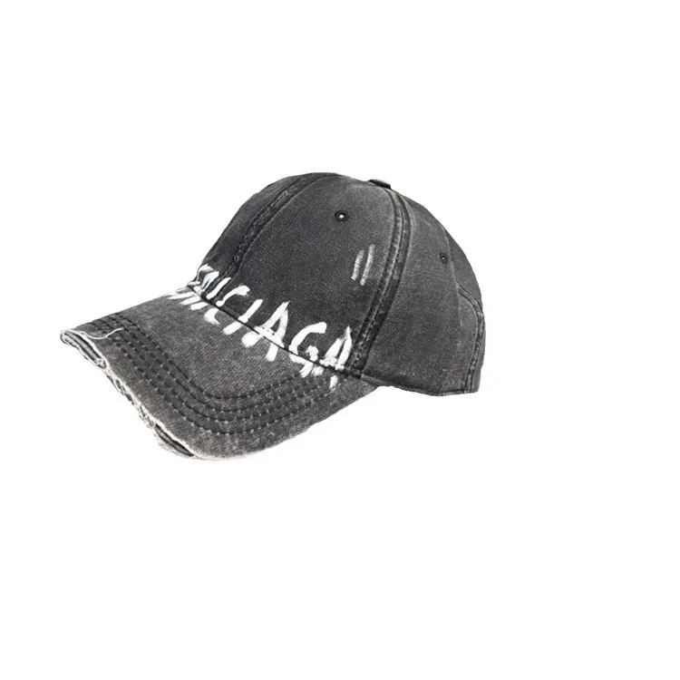 Letter baseball cap female face small sunshade washed cap male