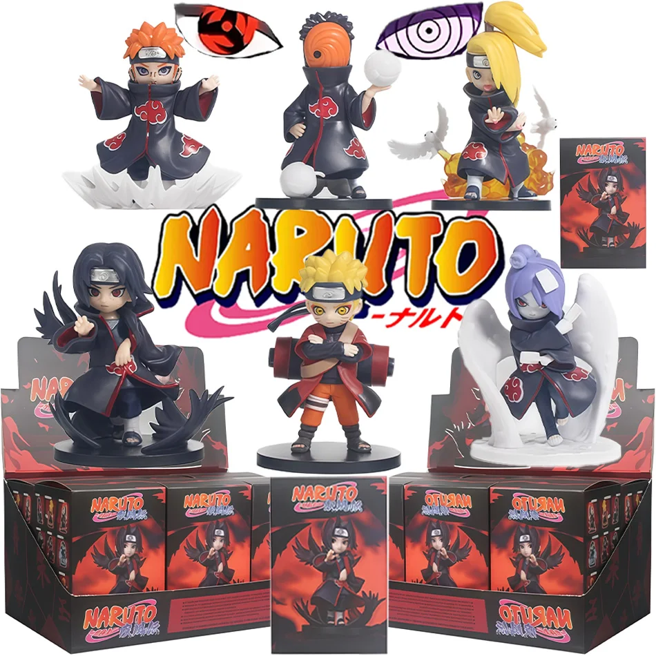 Bandai Naruto Shippuden Akatsuki Arc Series Trendy Blind Box Toys Caja Misteriosa Figura de Acción Sorpresa Regalo Juguete