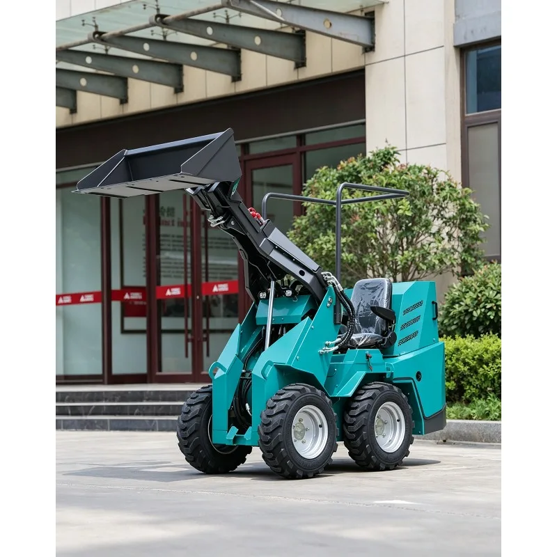 Electric Skid Steer Loader Mini Skid Steer Loader Compact Track Loader Skid Steer 72V Bucket for Greenhouse Farm Cost-effective