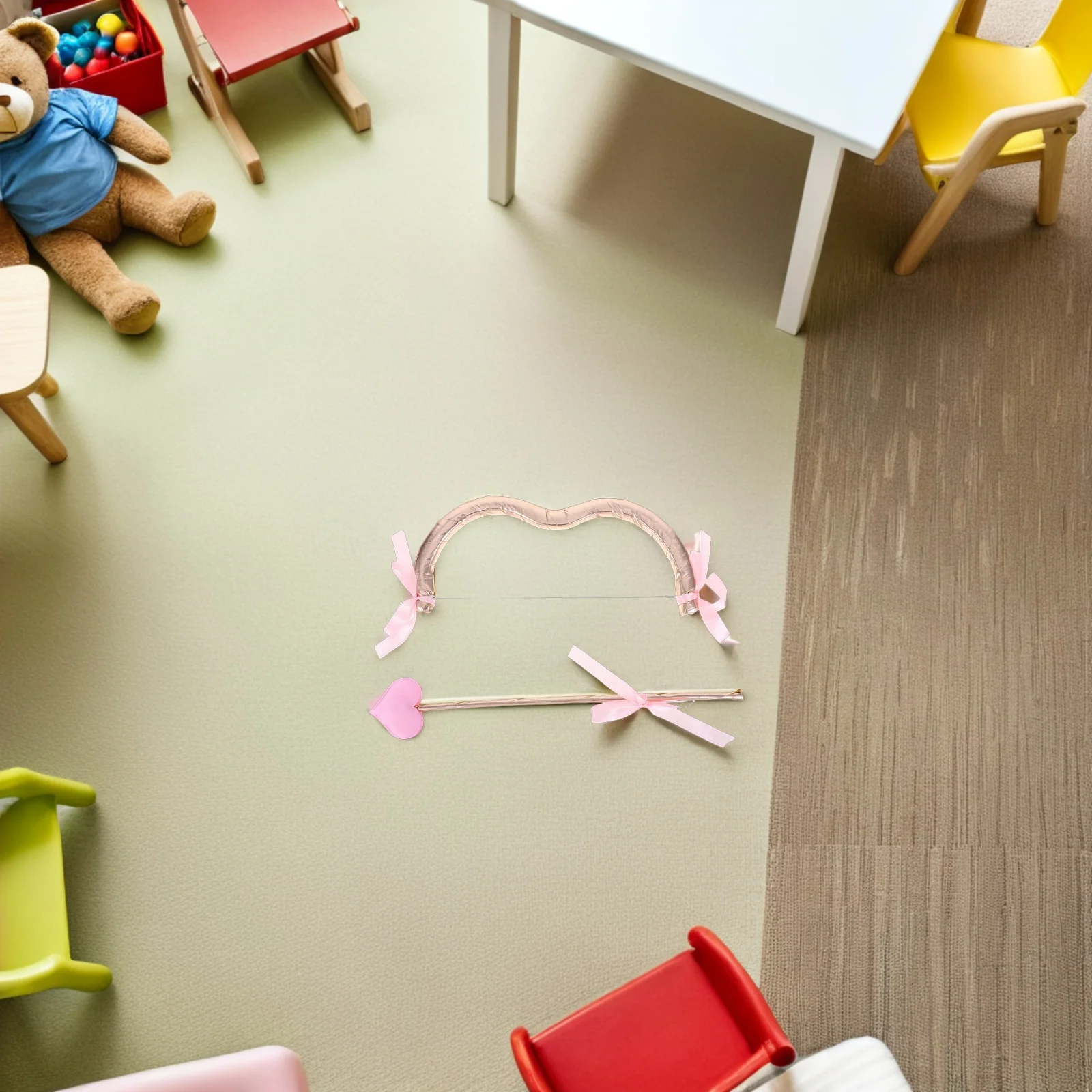 Łuk i strzały Cupida Mini Łuk Strzały w kształcie serca Akcesorium do kostiumu walentynkowego dla dorosłych Cosplay Upominek na przyjęcie Dekoracja ślubna