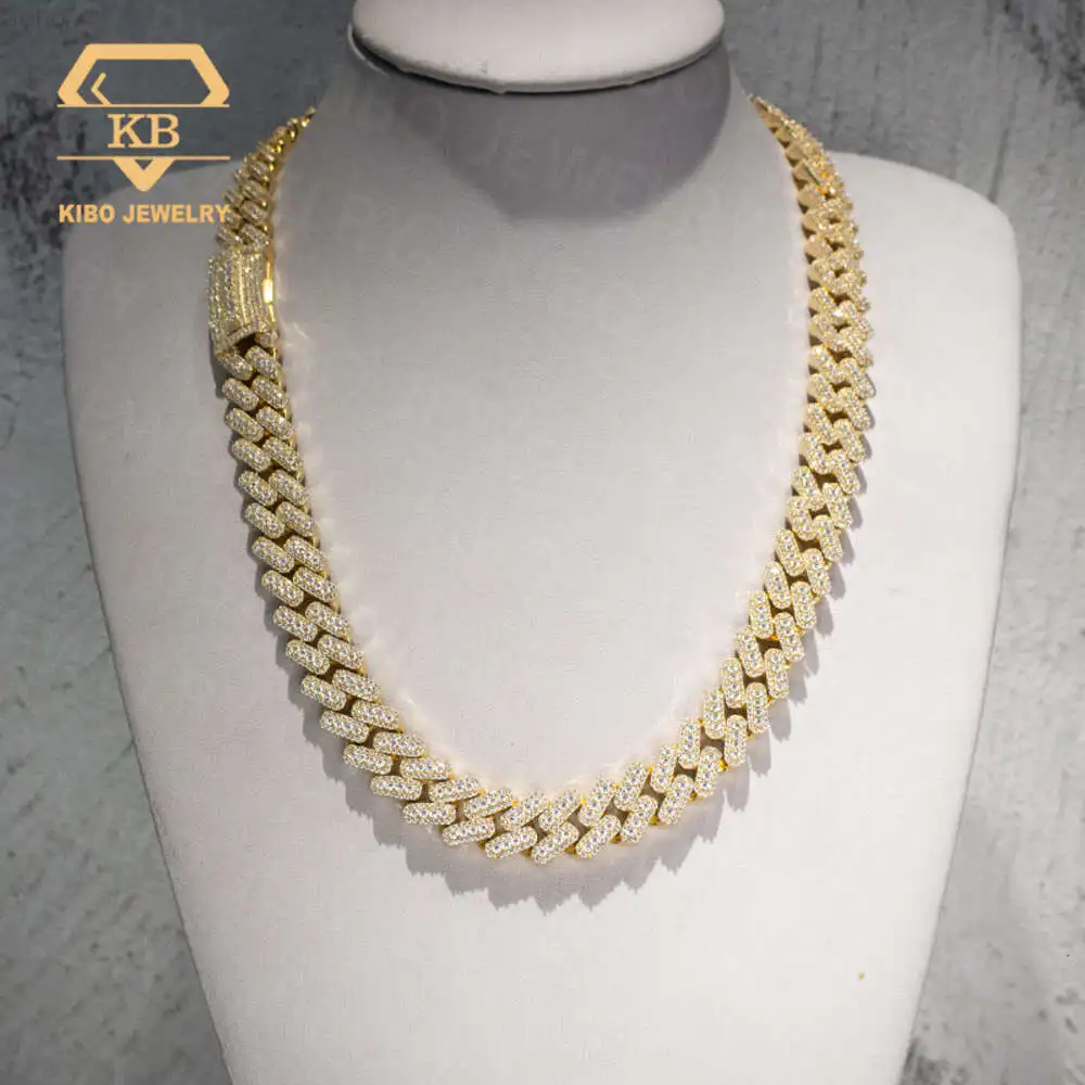 

Мужское ожерелье из серебра 925 пробы, с муассанитом