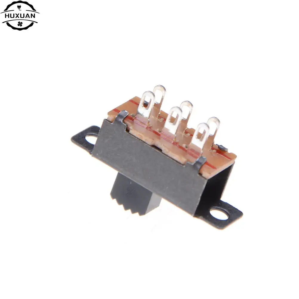 10 Pcs 2 Position DPDT 2P2T Panel Mount Vertical Slide Switch 6 Pin 0.5A 50V DC