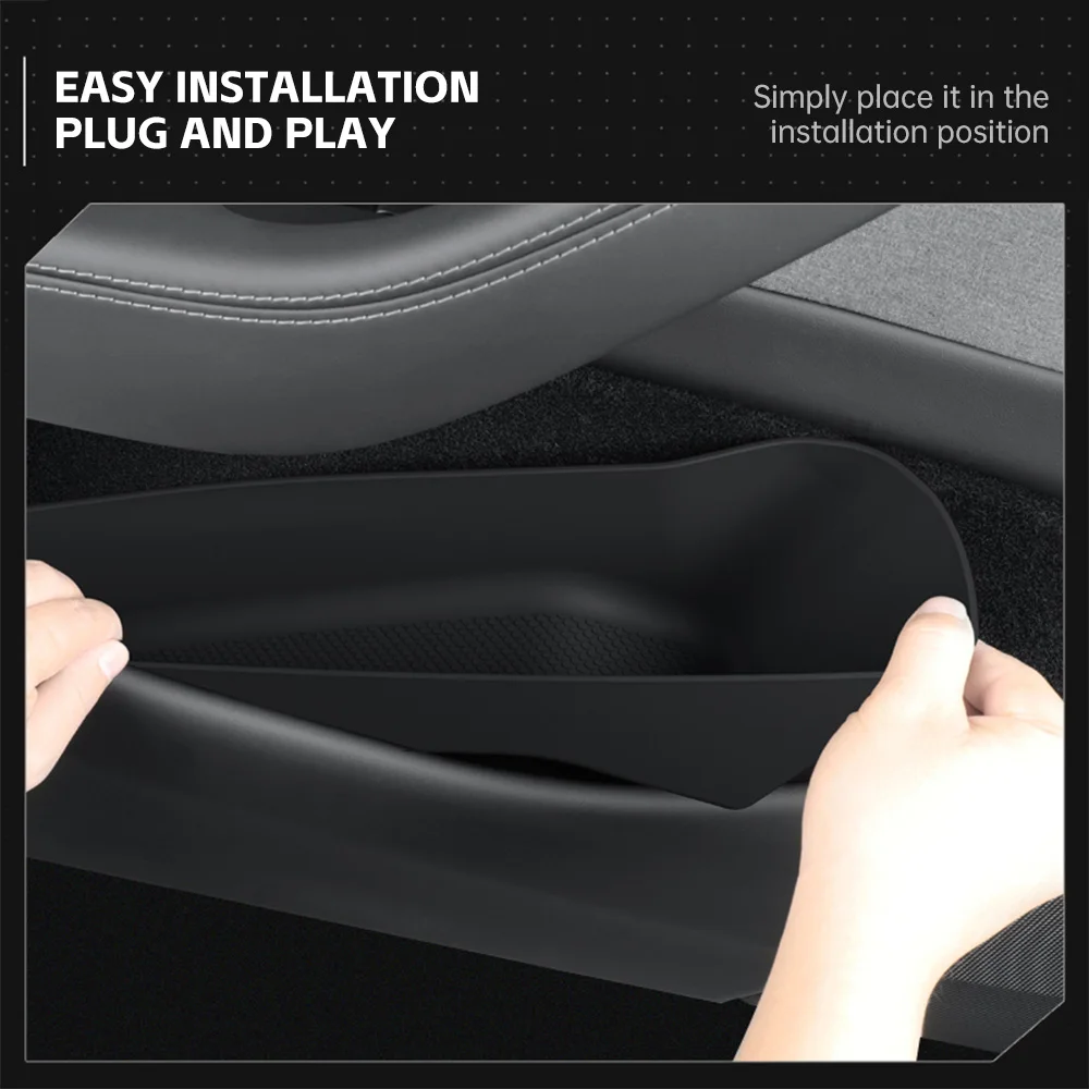 

TPE Side Door Box Tray For Tesla Model Y Juniper 2025 2026 Insert Front And Rear Doors Into The Tray Interior Accessories