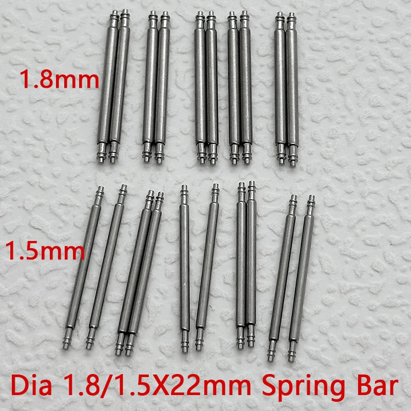 

10/20/50PCS 1.5mm 1.8mm Watch Band Pins Double-Support Spring Bars For16 18 19 20 21 22 24 26 28 30mm Stainless Steel Watch Band