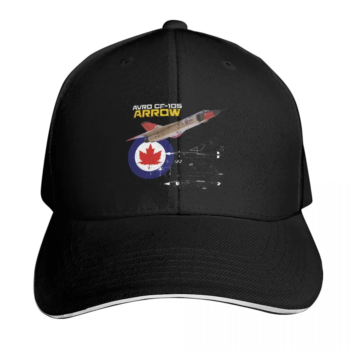 Canadian Avro CF-105 Arrow Baseball Cap Moisture Wicking Quick Dry Curved Brim Classic Fit Low Profile Unstructured